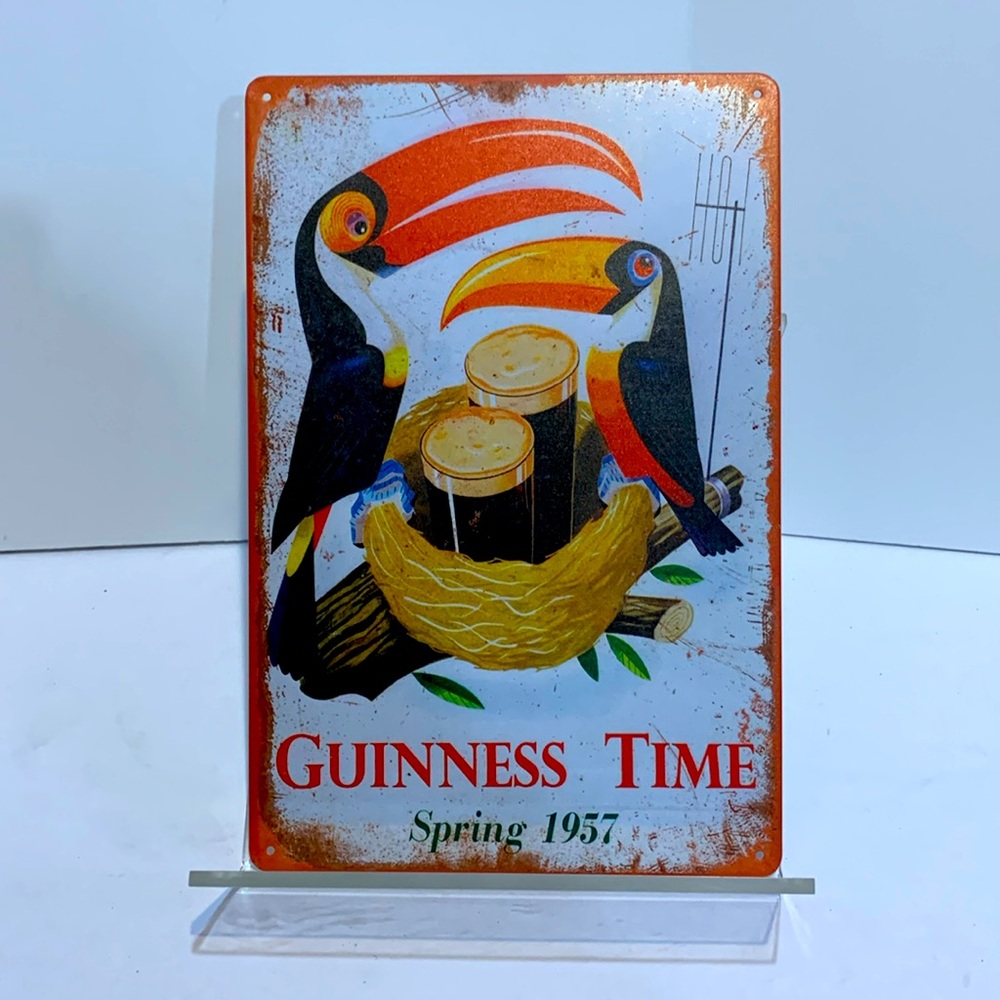 GUINNESS TIME Sign metal 12” by 8”